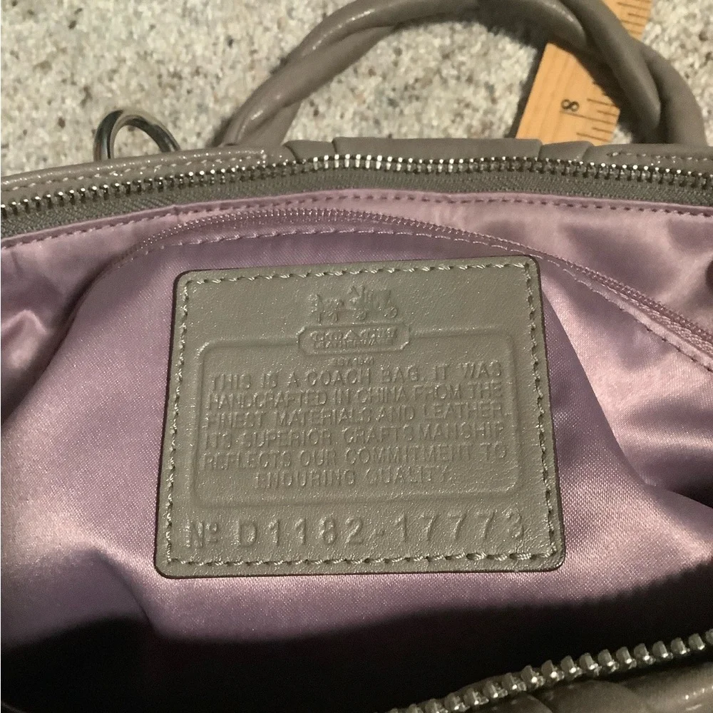 Coach Madison Flint Leather Pleated Satchel-NWT #D1182-17773 - Picture 9 of 12